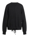 Botter Brushed Cotton Crew-neck Sweatshirt With Elastic Hem In Black