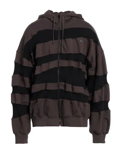 Botter Man Sweatshirt Dark Brown Size L Cotton, Organic Cotton, Elastane