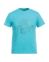 Botter Man T-shirt Turquoise Size S Cotton In Blue