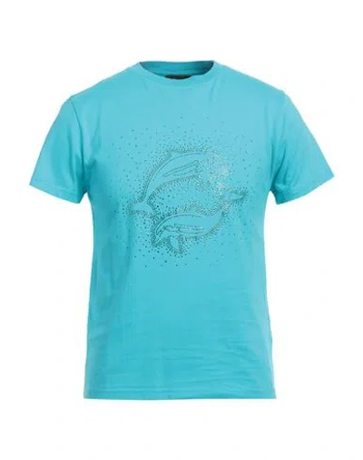 Botter Man T-shirt Turquoise Size S Cotton In Blue