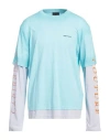 Botter Man T-shirt Turquoise Size Xl Cotton In Blue