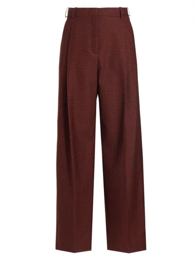 Botter Men's Checked Wool Trousers In Red Check