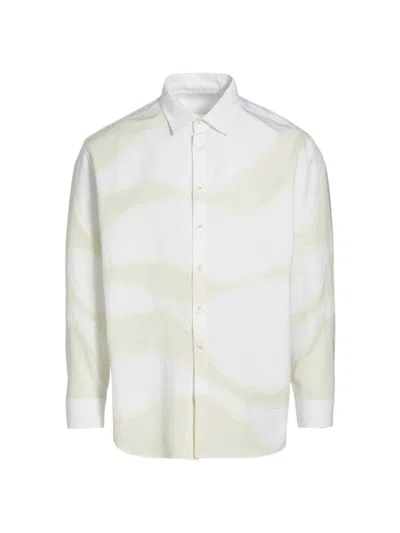 Botter Men's Wave Cotton Button-front Shirt In Off White