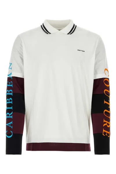 Botter Multicolor Cotton Polo Shirt In White