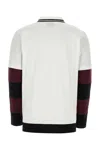 Botter Polo In Cotone Multicolor Uomo In Offwhite Bordeaustr Carib Cout
