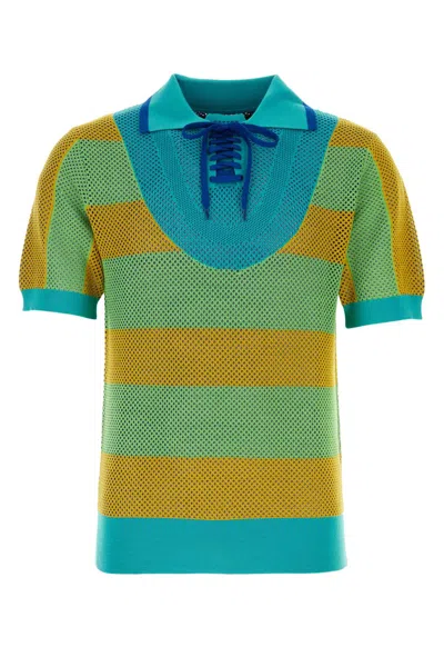 BOTTER BOTTER MULTICOLOR MESH POLO SHIRT
