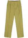 Botter Pleat-detail Wool Trousers In Green