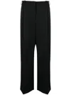 Botter Pleated Wide-leg Trousers In Black