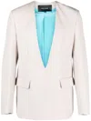 Botter Beige V-neck Blazer In Neutrals