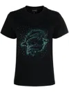 Botter Rhinestone-embellished Dolphin T-shirt In Black