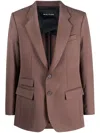 Botter Single-breasted Buttoned Wool Blazer In Brown