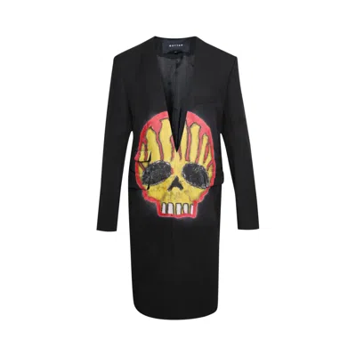 Pre-owned Botter Skull Print Long Blazer 'black' | Men's Size 52
