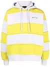Botter Drawstring Striped Cotton Hoodie In Multi