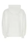 Botter White Cotton Oversize Sweatshirt In Whitonalstr