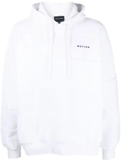 BOTTER MEN WHITE ORGANIC COTTON HOODIE, L LUXURY SWEATSHIRTS & HOODIES FOR MEN DARVEYS