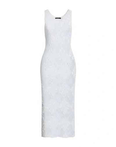 Botter Woman Midi Dress White Size L Polyamide, Elastane