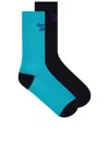Botter X Reebok Socks In Navy & Aqua