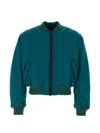 Botter Technical Satin Bomber Jacket In Blue