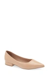 Bottero Alessandra Pointed Toe Ballet Flat In Neutral