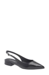Bottero Alessandra Slingback Pointed Toe Flat In Black
