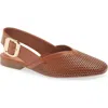 Bottero Belted Slingback Flat In Brown