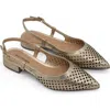 Bottero Botalessandra Slingback Pointed Toe Pump In Gold