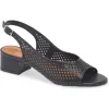 Bottero Botelsa Perforated Open Toe Slingback Pump In Black