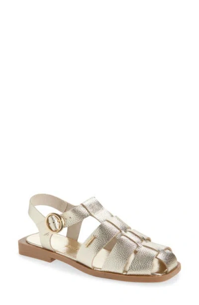 Bottero Botfisher Ankle Strap Fisherman Sandal In Gold