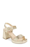 Bottero Britnet Ankle Strap Platform Sandal In Gold