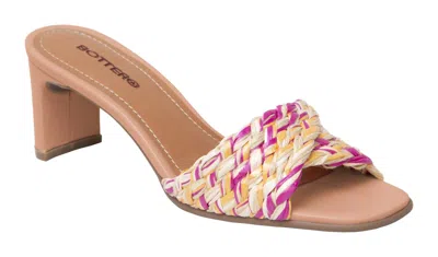 Bottero Capa Salto Raffia Shoe In Multi
