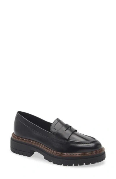 Bottero Chunky Lug Loafer In Black