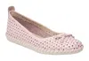 Bottero Eco Open Cut Weave Ballerina In Pink In Pink