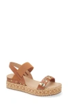 Bottero Melinda Slingback Platform Wedge Sandal In Brown