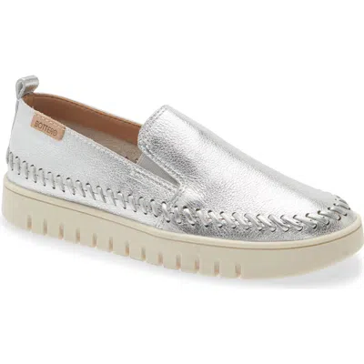 Bottero Metallic Slip-on In Silver