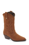 Bottero Metallic Western Boot In Brown