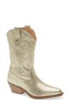 Bottero Metallic Western Boot In Gold