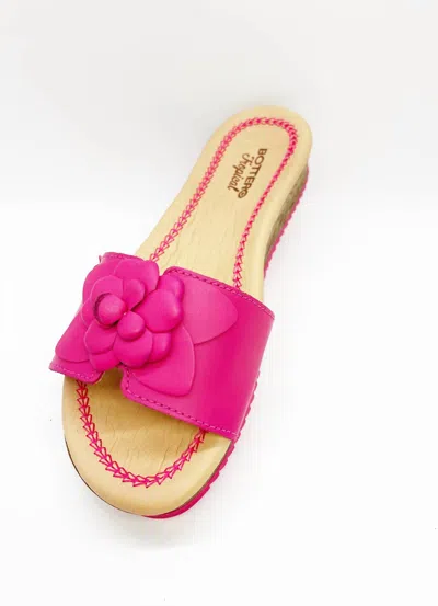 Bottero Napoli Slip On Sandal In Hot Pink