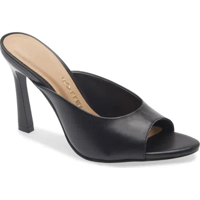 Bottero Peeptoe Slide Sandal In Black