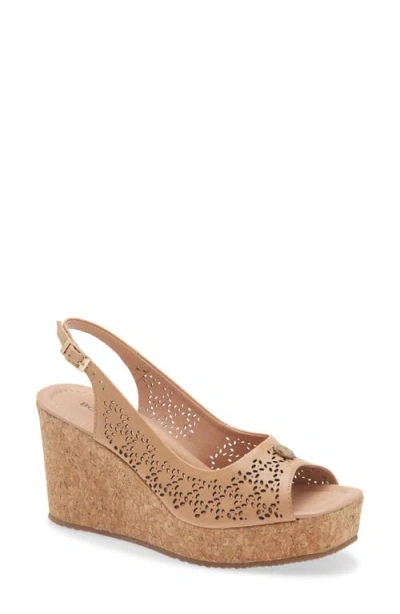Bottero Slingback Wedge Sandal In Brown