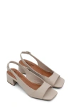 Bottero Square Toe Slingback Sandal In White