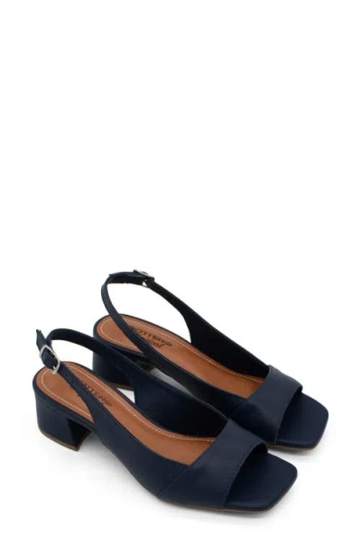 Bottero Square Toe Slingback Sandal In Blue