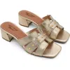 Bottero Studded Leather Slide Sandal