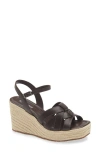 Bottero Wedge Sandal In Black