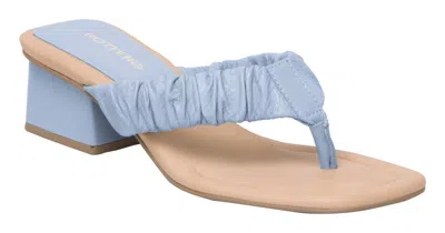 Bottero Women Marina Rushed Thong Sandal In Blue In Multi