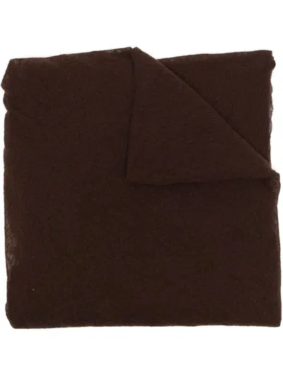 Botto Giuseppe Cashmere Knit Scarf In Brown