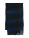 Botto Giuseppe Checked-pattern Scarf In Blue