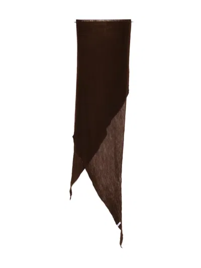 Botto Giuseppe Diamond Scarf In Brown