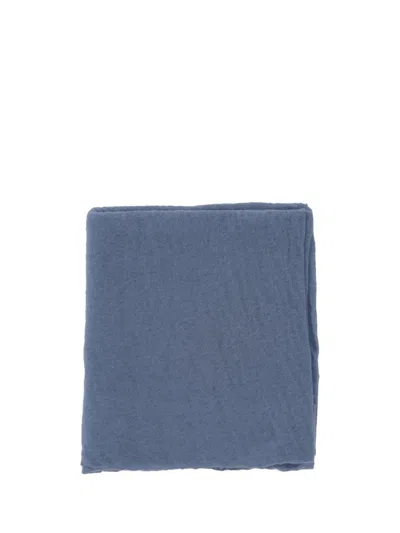 Botto Giuseppe Fine Knit Cashmere Scarf In Blue