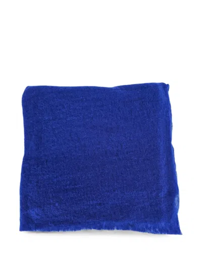 Botto Giuseppe Fine-knit Cashmere Scarf In Blue