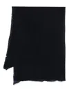 Botto Giuseppe Frayed-edge Cashmere Stole In Black